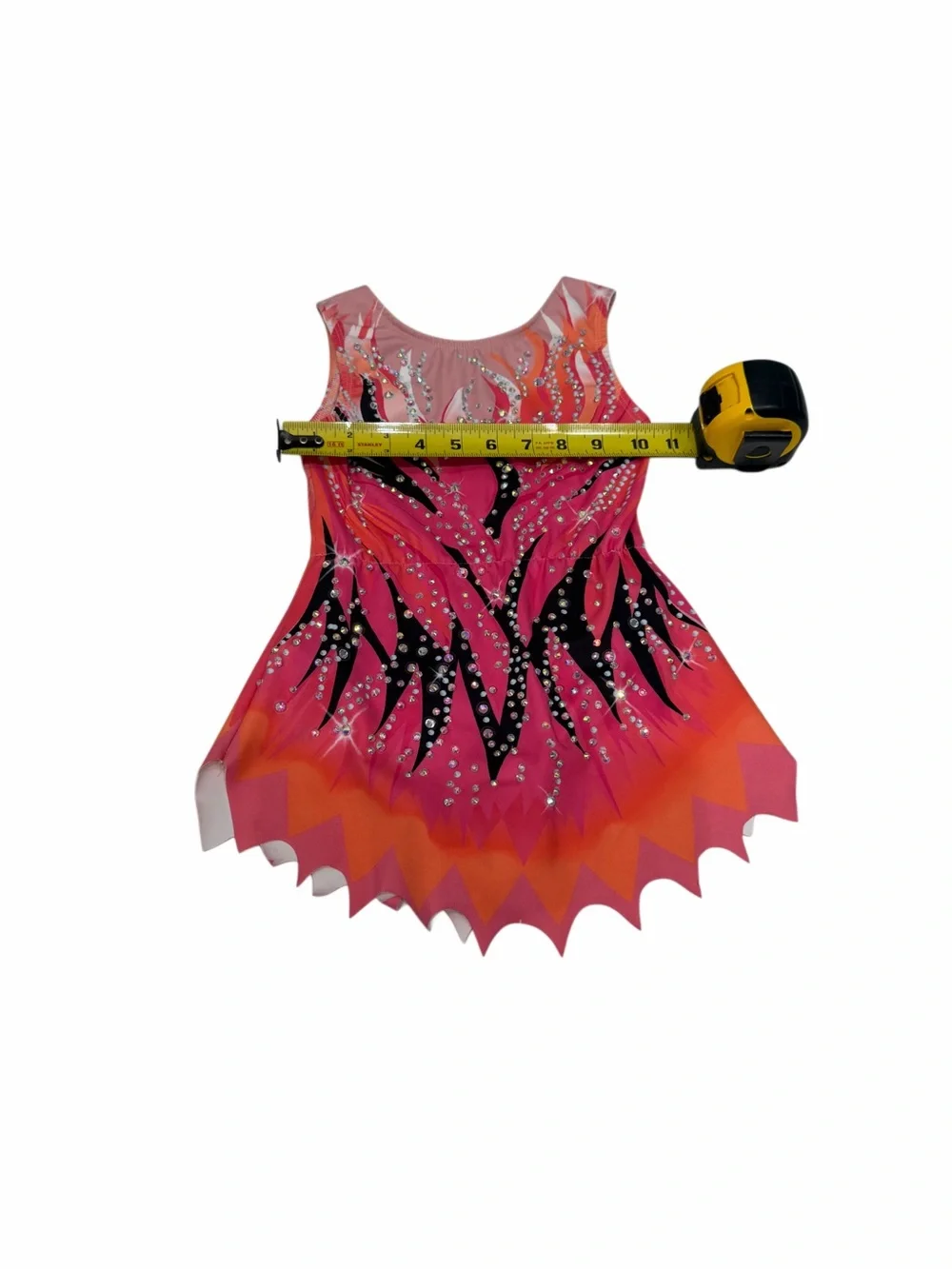 Gymnastic Girl Leotard With Rhinestones Handmade Girl Size 5-6